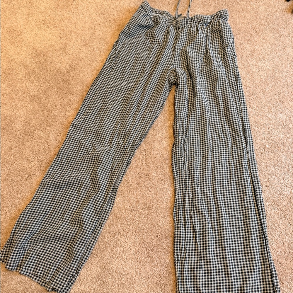 Targer Gingham Wide Leg Pants
